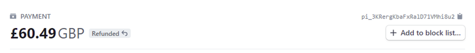 Stripe Refund Payment Confirmation Image
