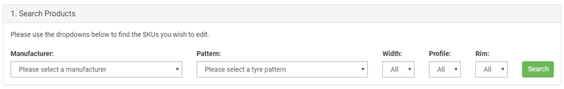 SKU Level Pricing Selecting Tyres Image