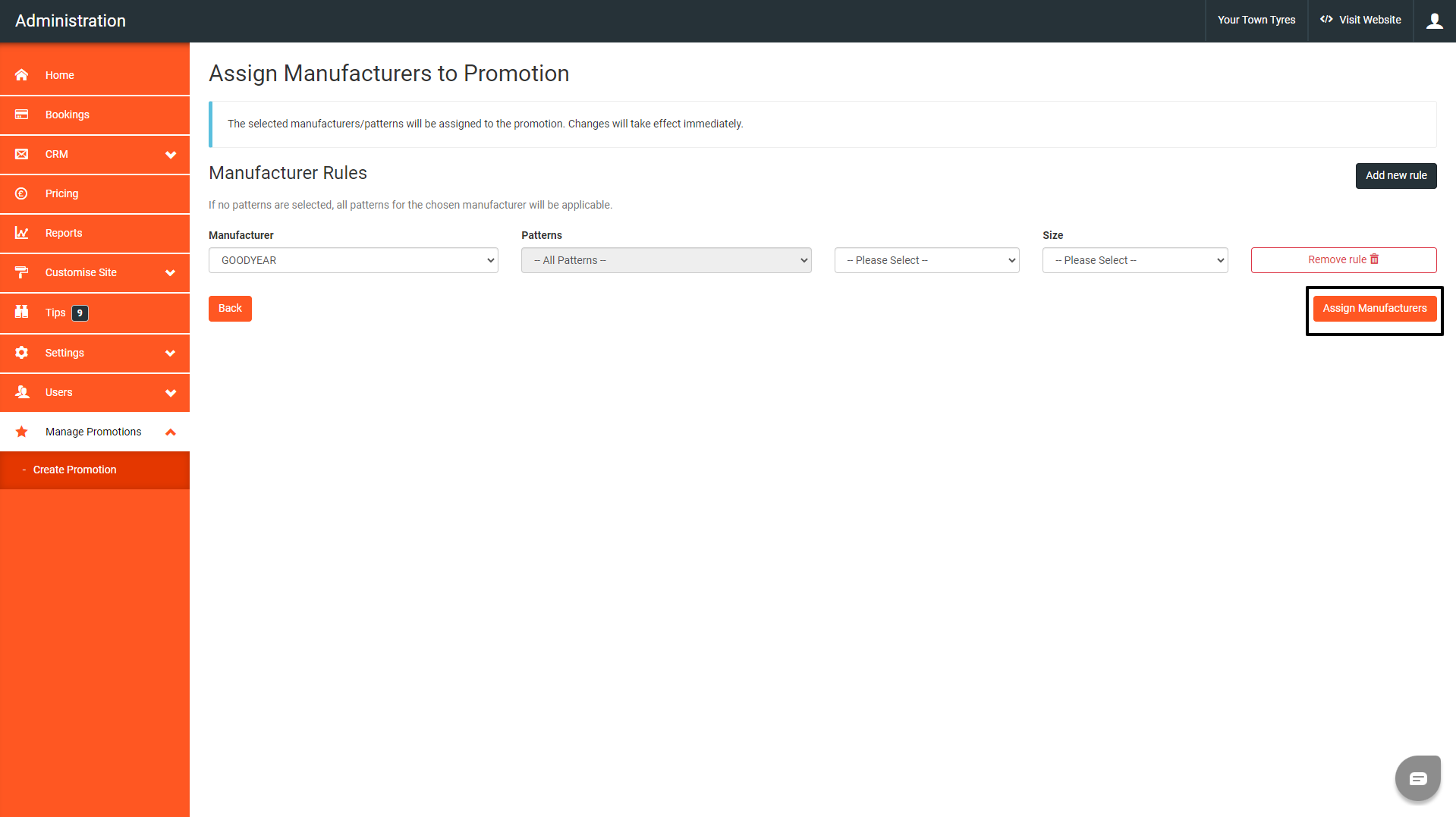 Assign Manufacturer Image