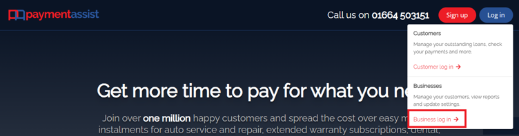 Payment Assist Login Image