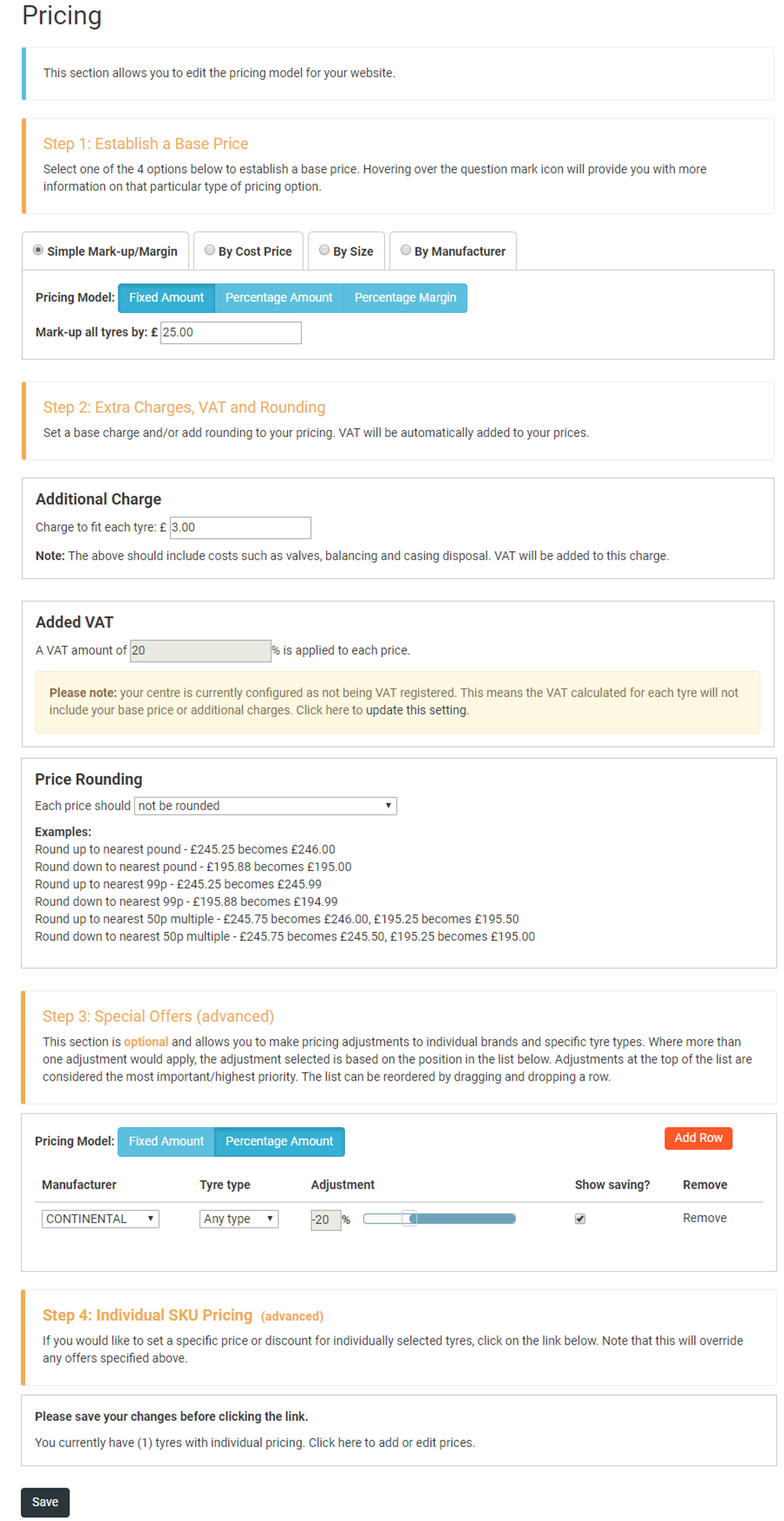Pricing Setup Image