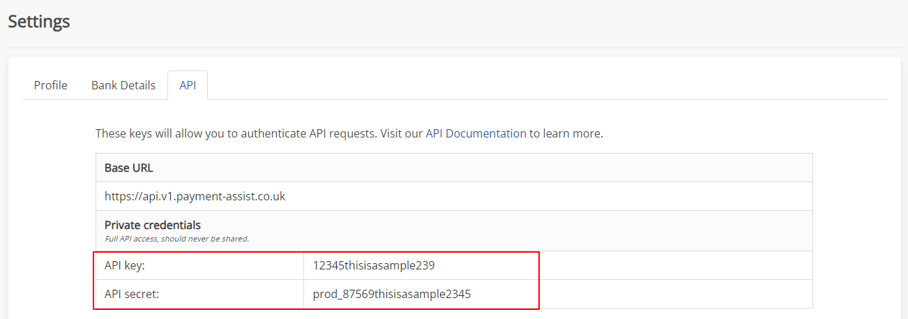 Payment assist api key image